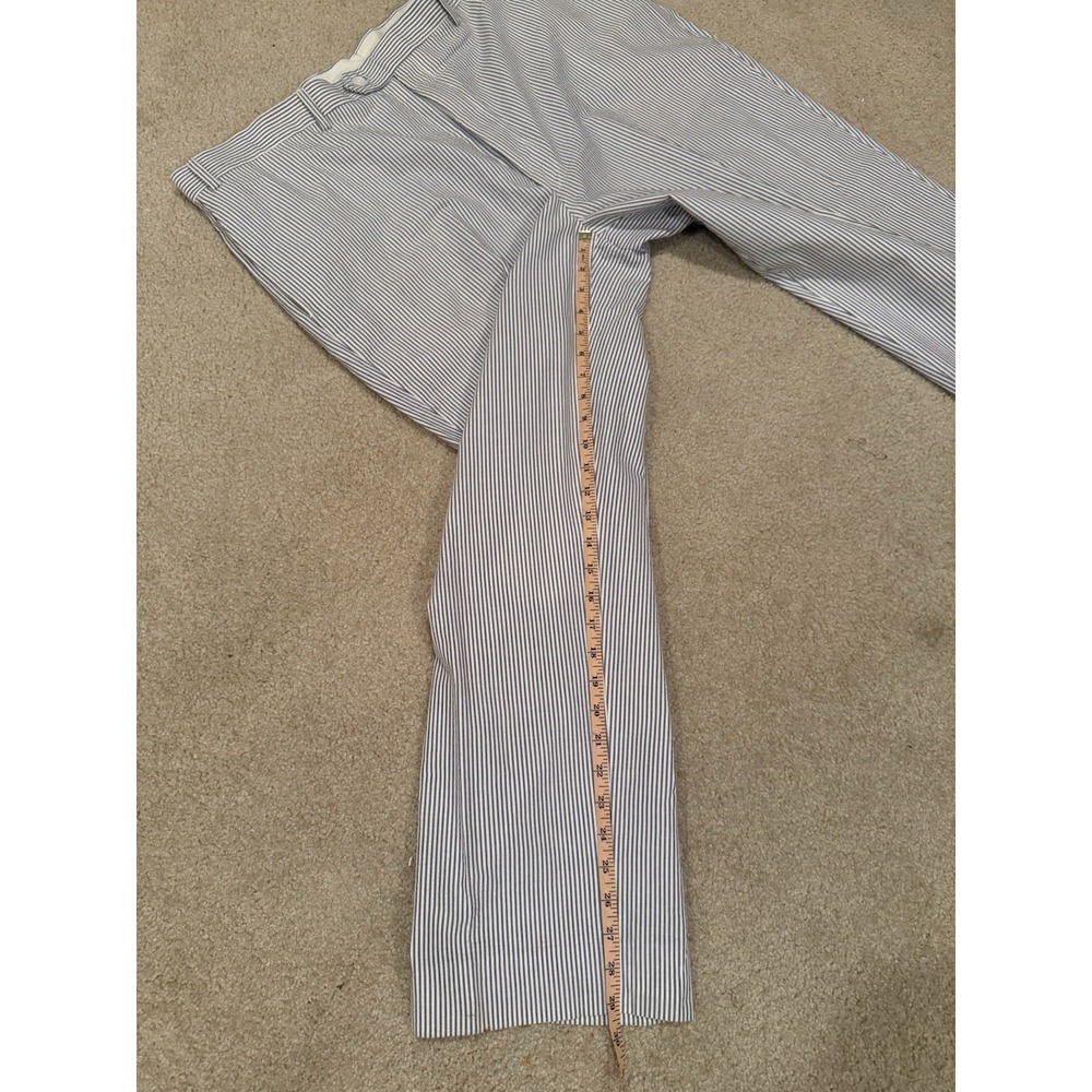 Jos A Bank Classic‎ Seersucker Blue White Pinstriped Cotton Suit 2 Pc Men's 46L - Picture 16 of 16